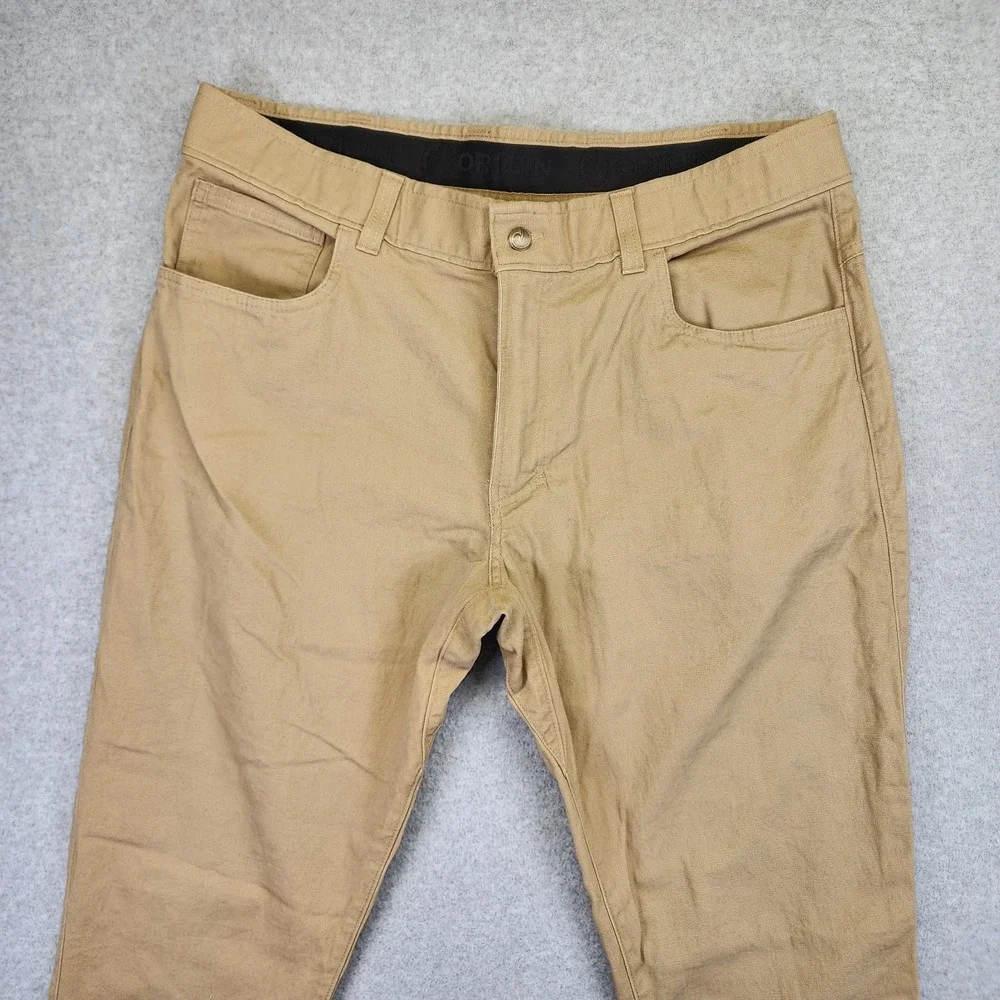 Origin USA Men's 38x32 Moab Stretch Cotton Pant Taper Canvas Tan
